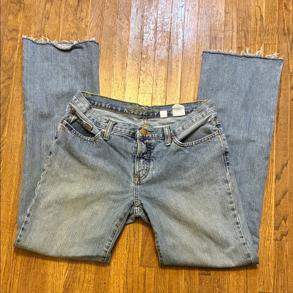 Cruel Girl Light Blue Straight Leg Jeans with Raw Hem size 9